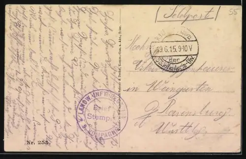 AK Beauclair, Rue principale avec bâtiments en ruine après le conflit