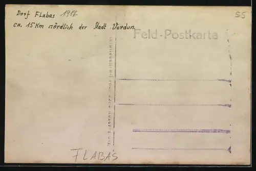 AK Flabas, Vue du village avec paysage rural et collines environnantes