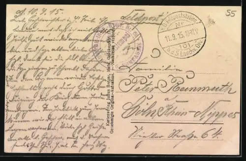 AK Harville, Vue de la vieille meule en pierre et des ruines environnantes