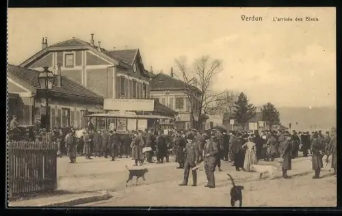 AK Verdun, L`arrivée des Bleus