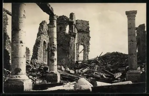 AK Malancourt, L`église détruite nord-ouest de Verdun 1916