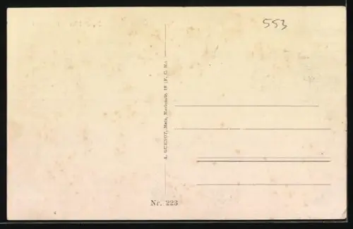 AK St. Mihiel, Kasernen et soldats devant les bâtiments militaires, ruine