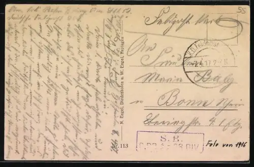 AK Spincourt /Étain, Église avec garde locale sur le front occidental