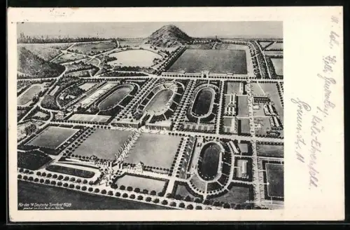 AK Köln, 14. Deutsches Turnfest 1928, Stadion aus der Vogelschau
