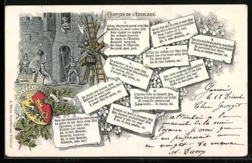 AK Chanson de l`Escalade, Reformation, Wappen