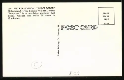 AK Walker-Gordon Rotolactor, Reklame, Kühe