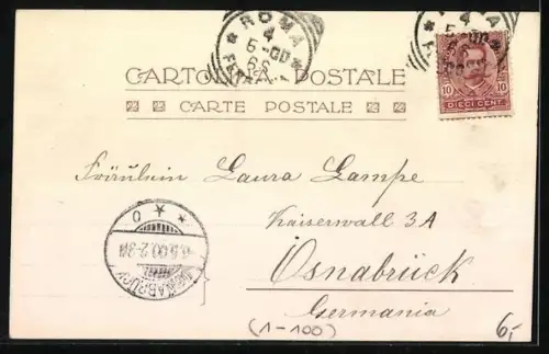 Lithographie Roma, Papst Leo XIII., Vatikan