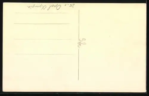 Foto-AK Opel Olympia, Mann am Steuer