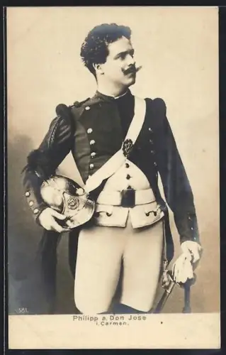 AK Opernsänger Philipp als Don Jose in Carmen