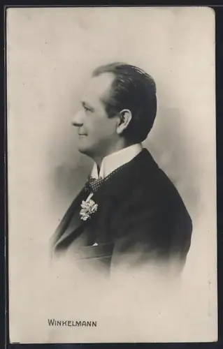 AK Opernsänger Winkelmann im Seitenporträt