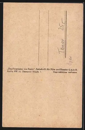 AK Opernsänger Benjamino Gigli in Denkerpose