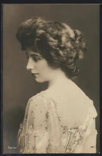 AK Opernsängerin Gerladine Farrar im Profil