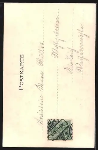 AK Opernsängerin Lotte Mende auf einem Stuhl sitzend