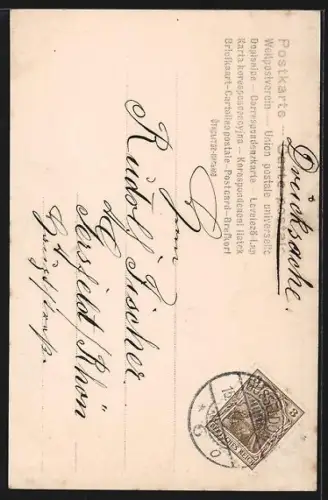 AK Opernsängerin Beaux im wallenden Gewand