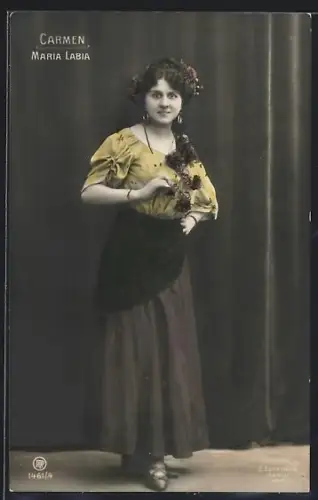 AK Opernsängerin Maria Labia als Carmen