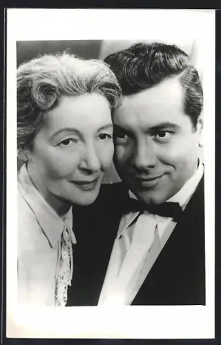 AK Mario Lanza mit Gefährtin, Doppelportrait