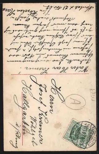 AK Opernsängerin Reta Walter im Kostüm als Mignon mit einer Laute in der Hand