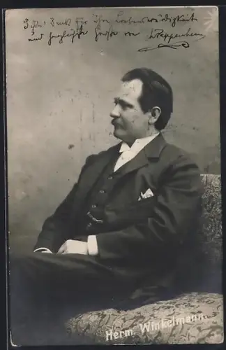 Foto-AK Opernsänger Herm. Winkelmann