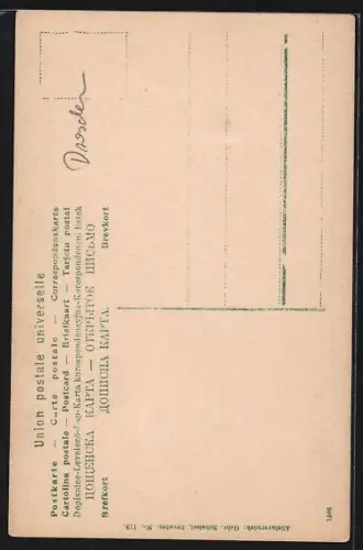 AK Eva v. d. Osten, Portrait im langen Kleid