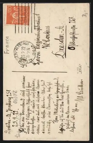 AK Eva Plaschke v. d. Osten, Portrait