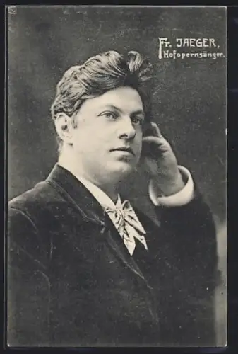 AK Fr. Jäger, Hofopernsänger, Portrait