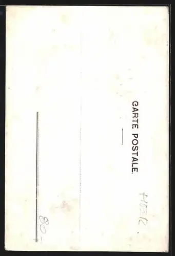 AK Johanne Block mit Zigarette, Portrait