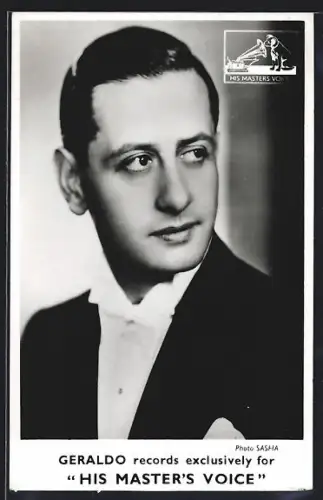 AK Opernsänger Geraldo, Portrait, His Master`s Voice