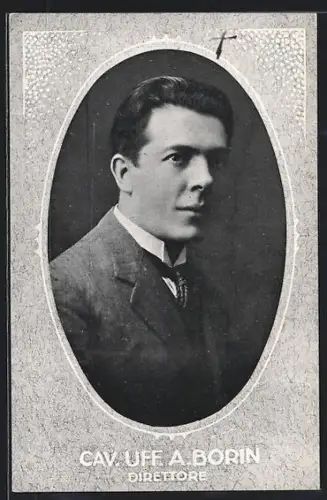 AK Den Haag, Italiaansche Opera, Directeur Cav. Uff. A Borin, Portrait
