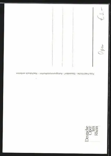 AK Eugene Holms, Portrait, Deutsche Oper am Rhein