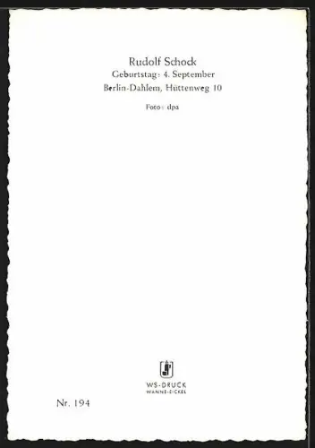 AK Rudolf Schock winkt auf einem Mofa