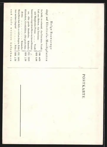 AK Opernsänger Helge Roswaenge im Anzug