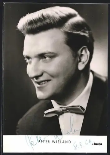 AK Peter Wieland, Portrait, Autograph 1964