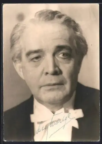 AK Georg Wörtge, Portrait, Autograph 1958