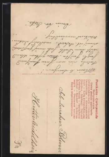 AK Reta Walter mit Rokoko-Perücke, Portrait