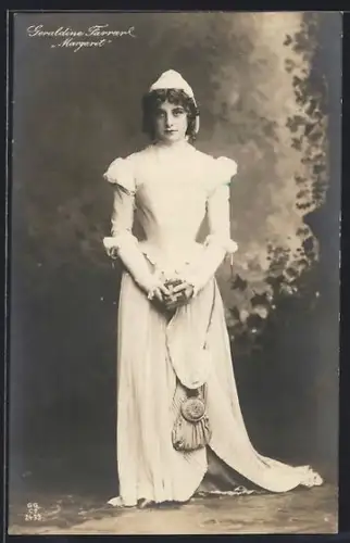 AK Geraldine Farrar als Margaret, Portrait