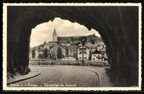 AK Passau a. d. Donau, Durchblick zur Ilzstadt