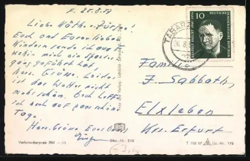 AK Friedrichroda /Thür., Kuhherde in der Hauptstrasse