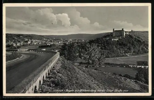 AK Eichstätt /Bayern, Willibaldsburg von der Neuen Strasse aus