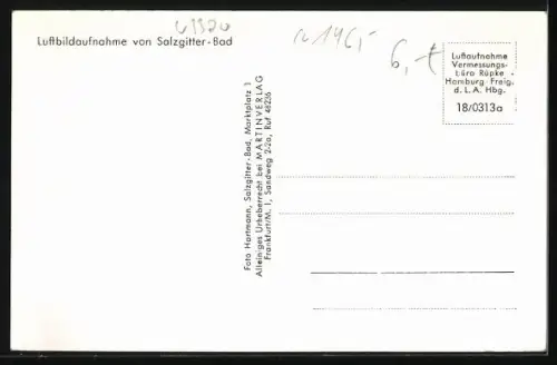 AK Bad Salzgitter, Fliegeraufnahme der Stadt