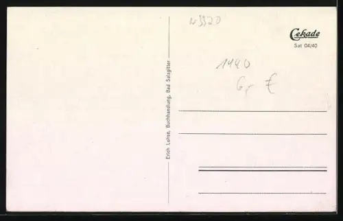 AK Bad Salzgitter, Partie am Kriegerdenkmal