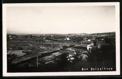 Foto-AK Bad Salzgitter, Ortsansicht aus der Vogelschau