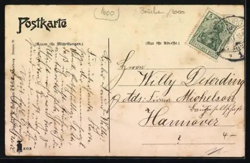 AK Hamburg-Rothenburgsort, Ansicht der Elbbrücke