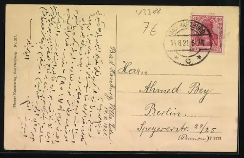 AK Bad Harzburg, Kurhaus und Villen aus der Vogelschau