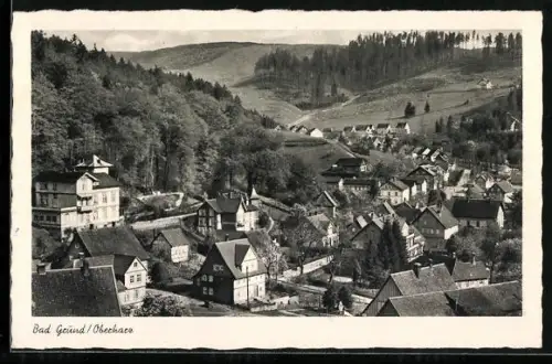 AK Bad Grund /Oberharz, Vogelschau auf den Ort