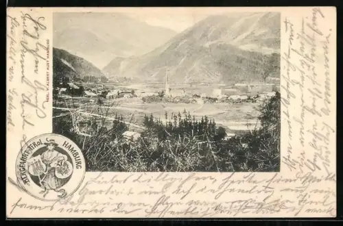 AK Landeck, Gesamtansicht vom Schlossberg