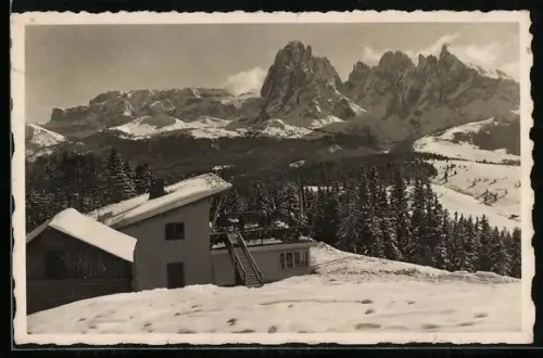 AK St. Christina /Bolzano, Alpe di Siusi verso il Gruppo del Sassolungo