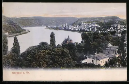 AK Boppard a. Rh., Blick auf Stadt und Rhein