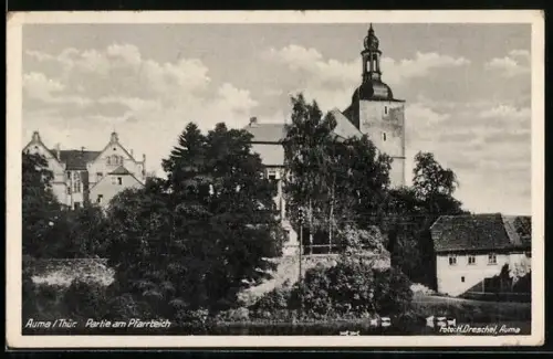 AK Auma /Thür., Partie am Pfarrteich