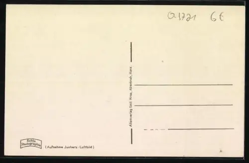 AK Treseburg im Harz, Luftbild des Ortes im Bodetal