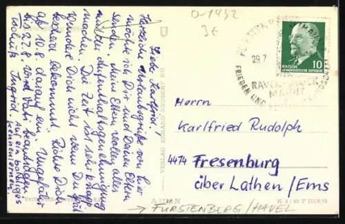 AK Fürstenberg /Havel, Dampferanleger, Fahrgastschiff Müritz